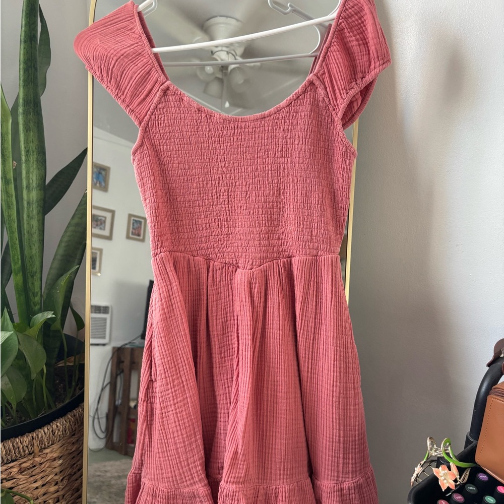 American Eagle Outfitters Textured Rose dress